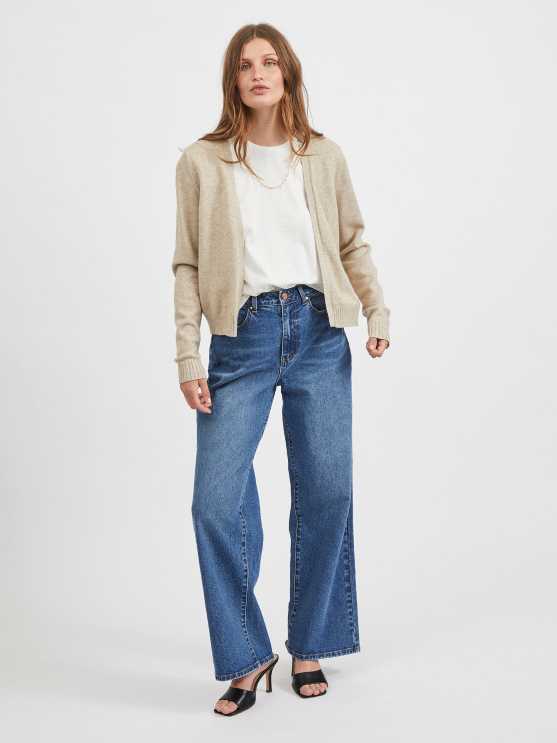 VIRIL Short Cardigan - Natural Melange